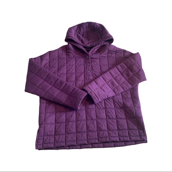 Gap fit quilted spring coat in colour plum - Picture 7 of 7